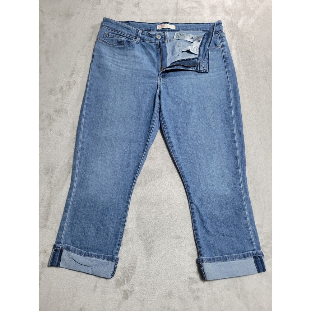 Levi’s Signature Modern Mid Rise Capri Stretch Blue Jeans Women’s 12/22